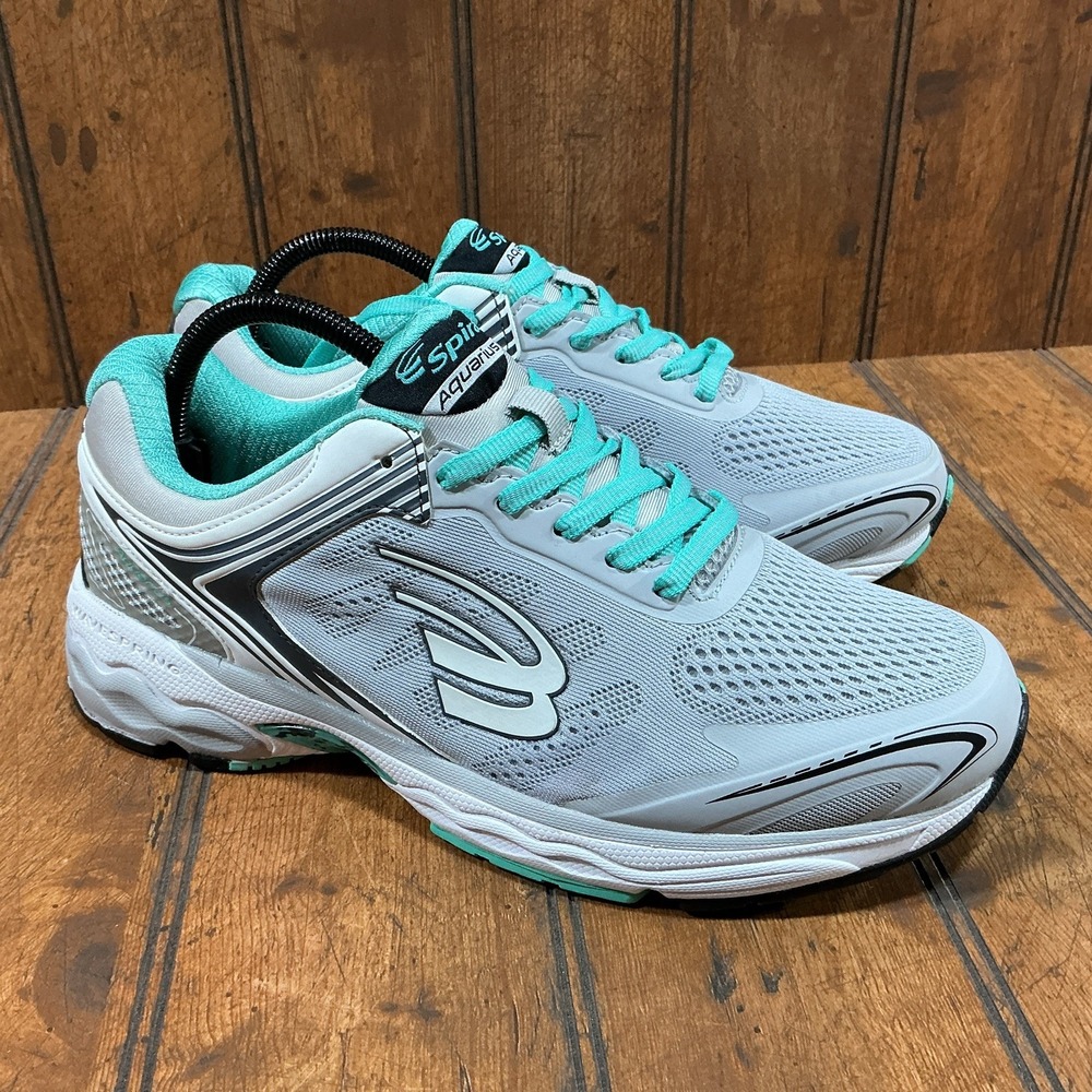 Spira Aquarius Womens Running Elite Series Shoes Gray Silver Teal 10.5D SRA132-D